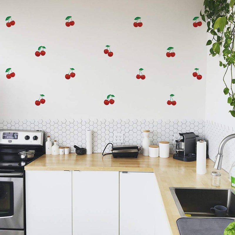 Tempaper Cherry Peel and Stick Wall Decals, red - Image 5